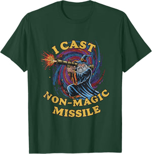I Cast Non-Magic Missile Funny Wizard T-Shirt - T-Shirt | Forest