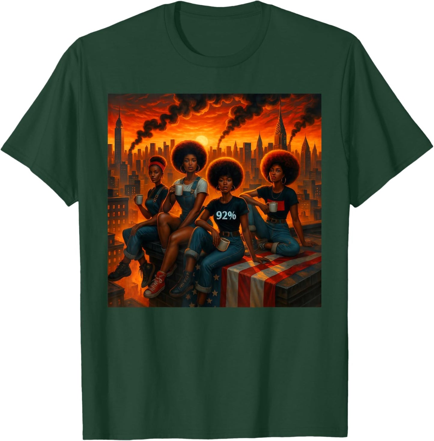 We Told Y'all 92% Afro Women African American Black History T-Shirt - T-Shirt | Forest