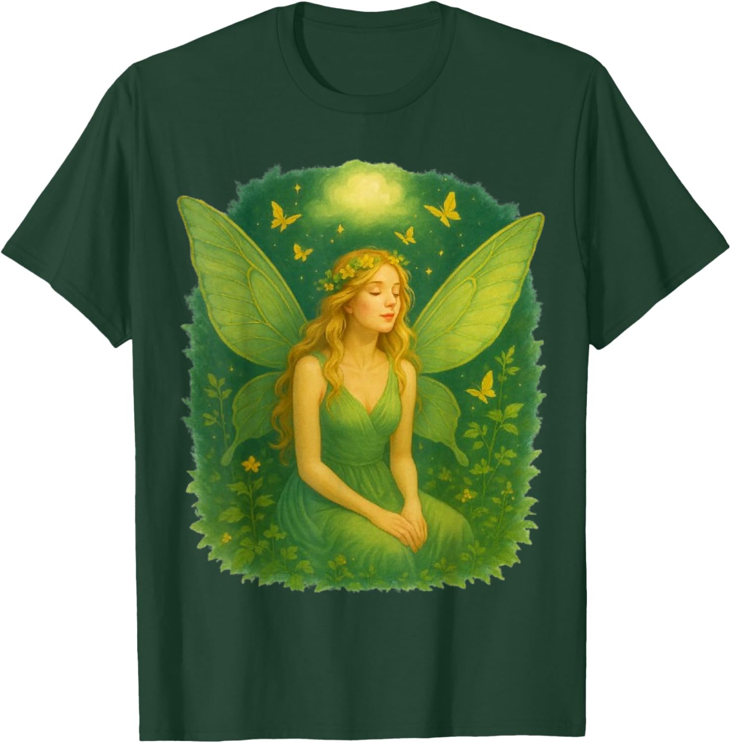Enchanted Woodland Fairy Fantasy Mystical Butterflies T-Shirt - T-Shirt | Forest