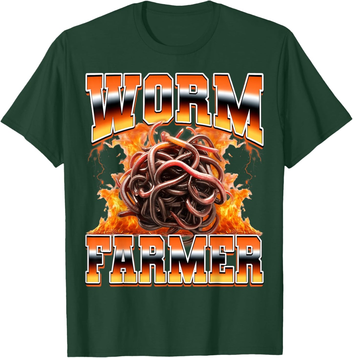 Worm Farmer Worm Farming Worm Farm Vermiculture 90s Bootleg T-Shirt - T-Shirt | Forest