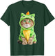 Halloween Cat Dinosaur T Rex Funny Kitten Men Women Kids T-Shirt - T-Shirt | Forest