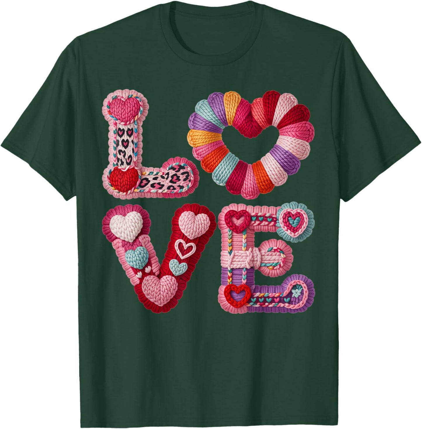 Valentines Day Love Letters Hearts Matching Couples T-Shirt - T-Shirt | Forest