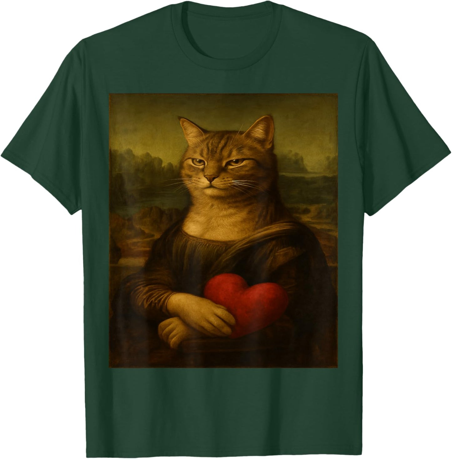 Cat Monalisa Cats Lovers Sarcastic T-Shirt - T-Shirt | Forest