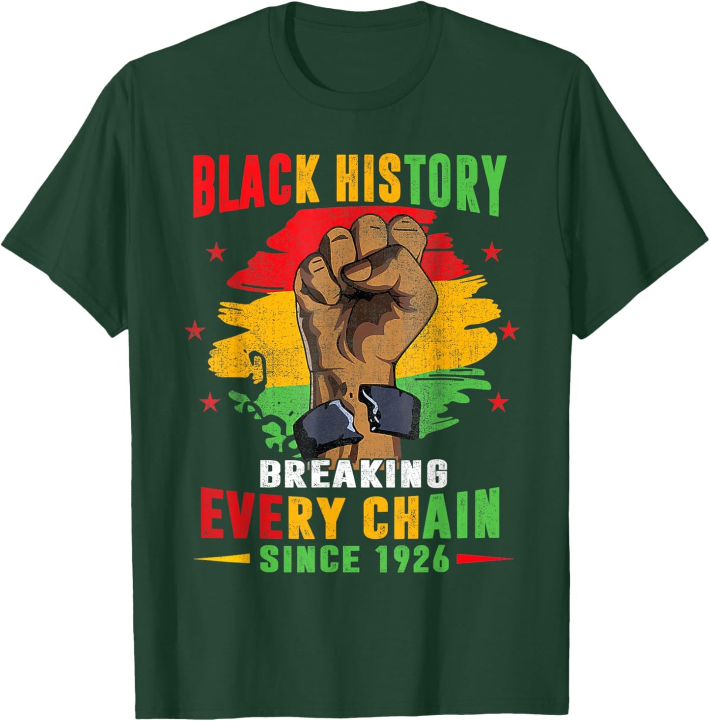 Black History Month Celebrate Black Freedom Day Men Women T-Shirt - T-Shirt | Forest