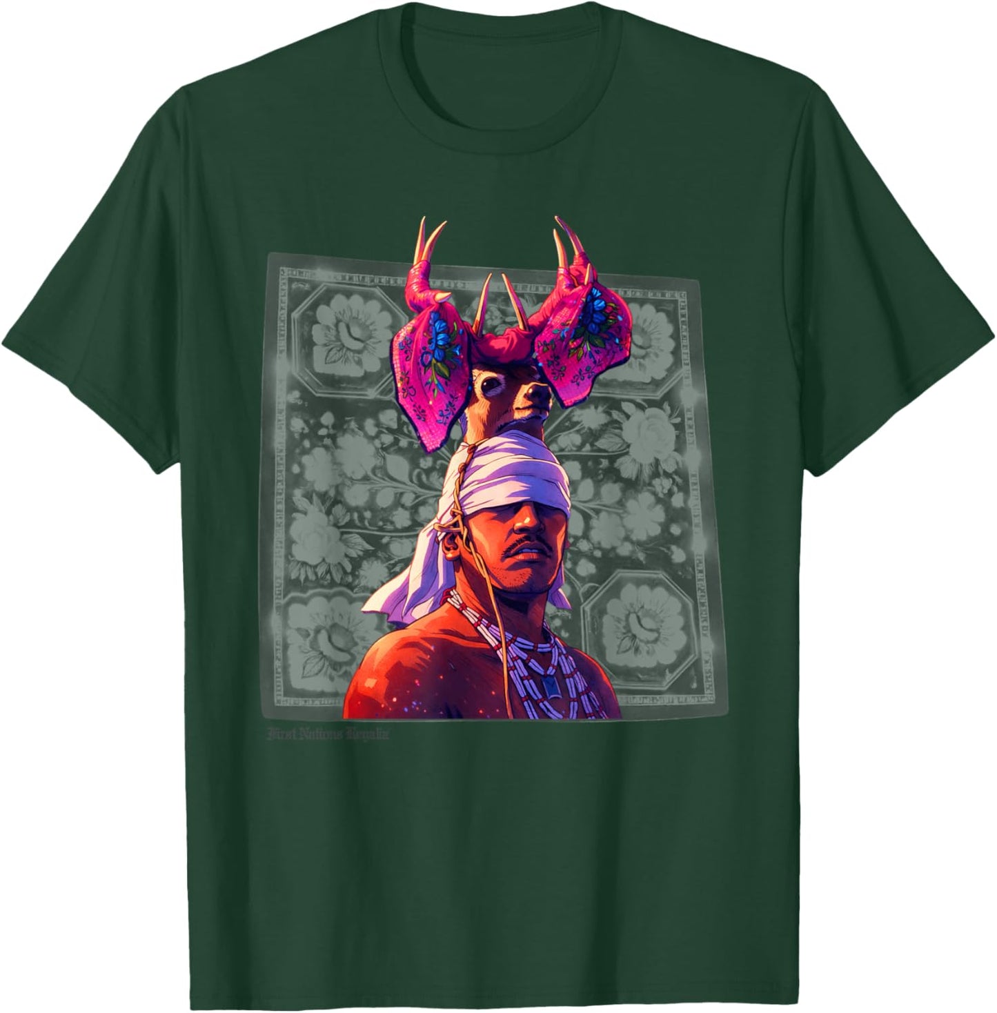 Yaqui Deer Dancer Pride Retro Comic Art T-Shirt - T-Shirt | Forest