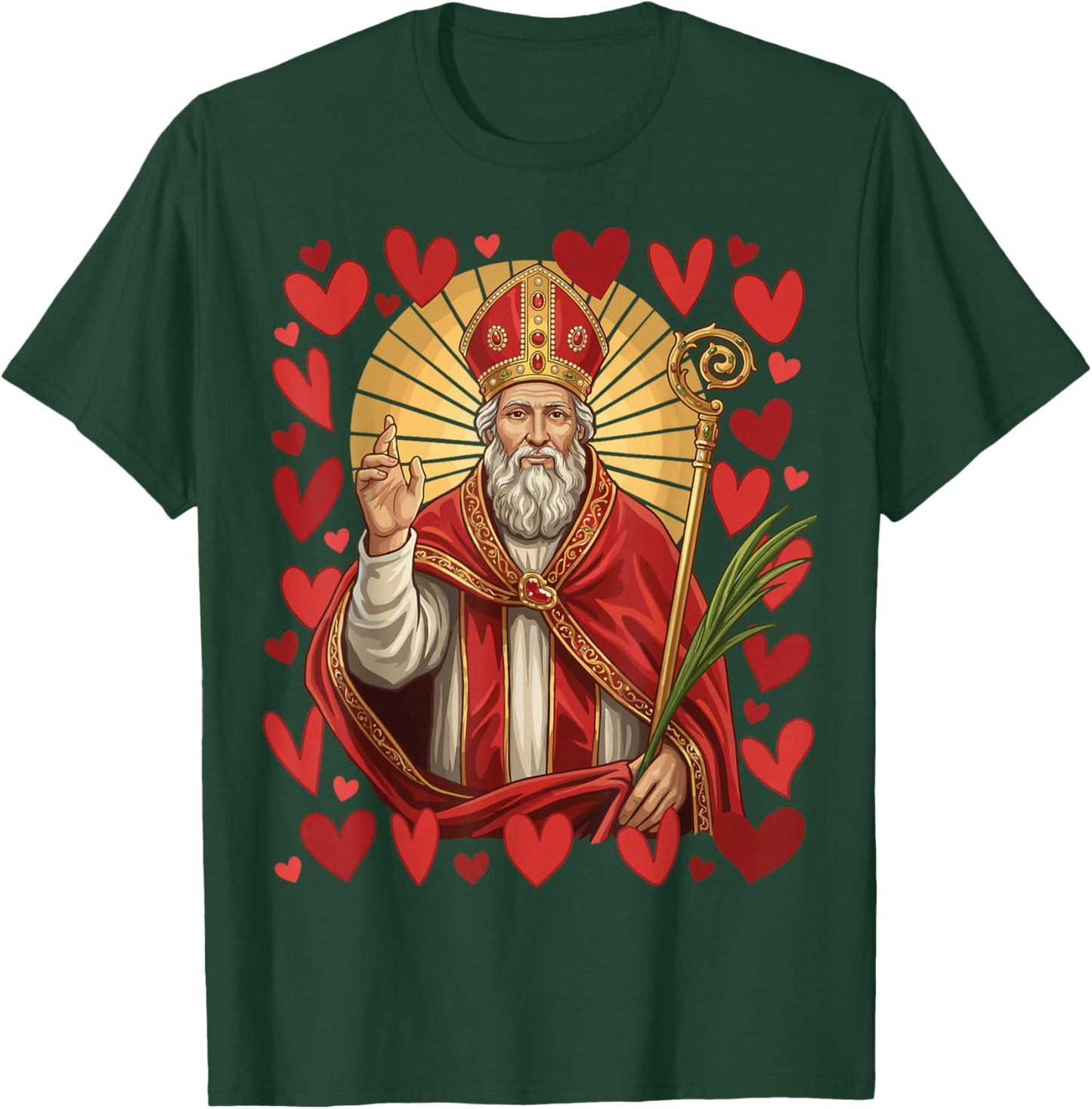 Saint Valentine Catholic St Valentines Patron Saint of Love T-Shirt - T-Shirt | Forest