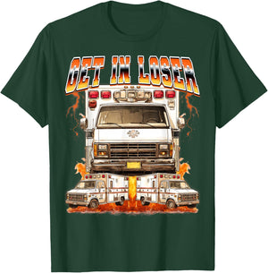 Ambulance Driver EMT 90s Bootleg T-Shirt - T-Shirt | Forest