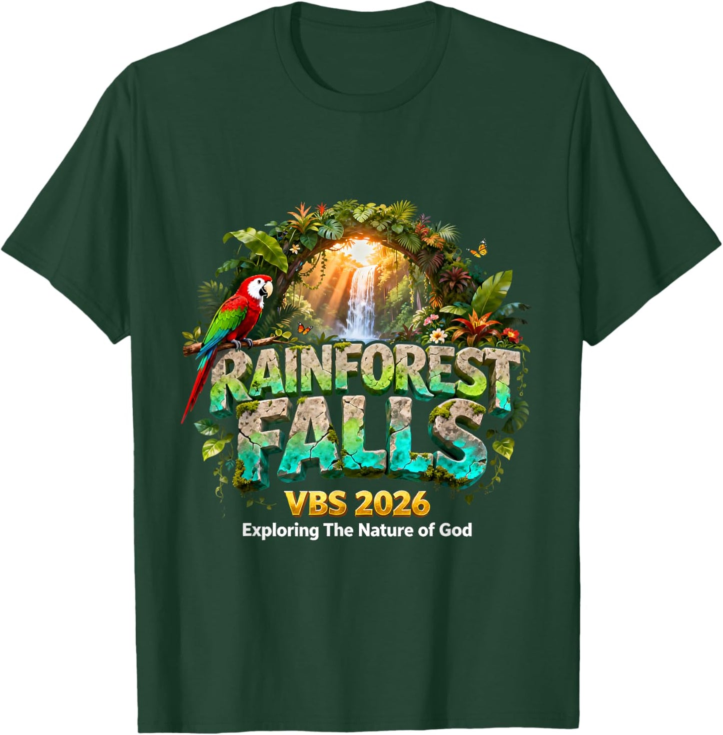 Rainforest Falls VBS 2026 Exploring The Nature of God T-Shirt - T-Shirt | Forest