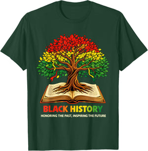 Honoring The Past Inspiring Future Black History African T-Shirt - T-Shirt | Forest