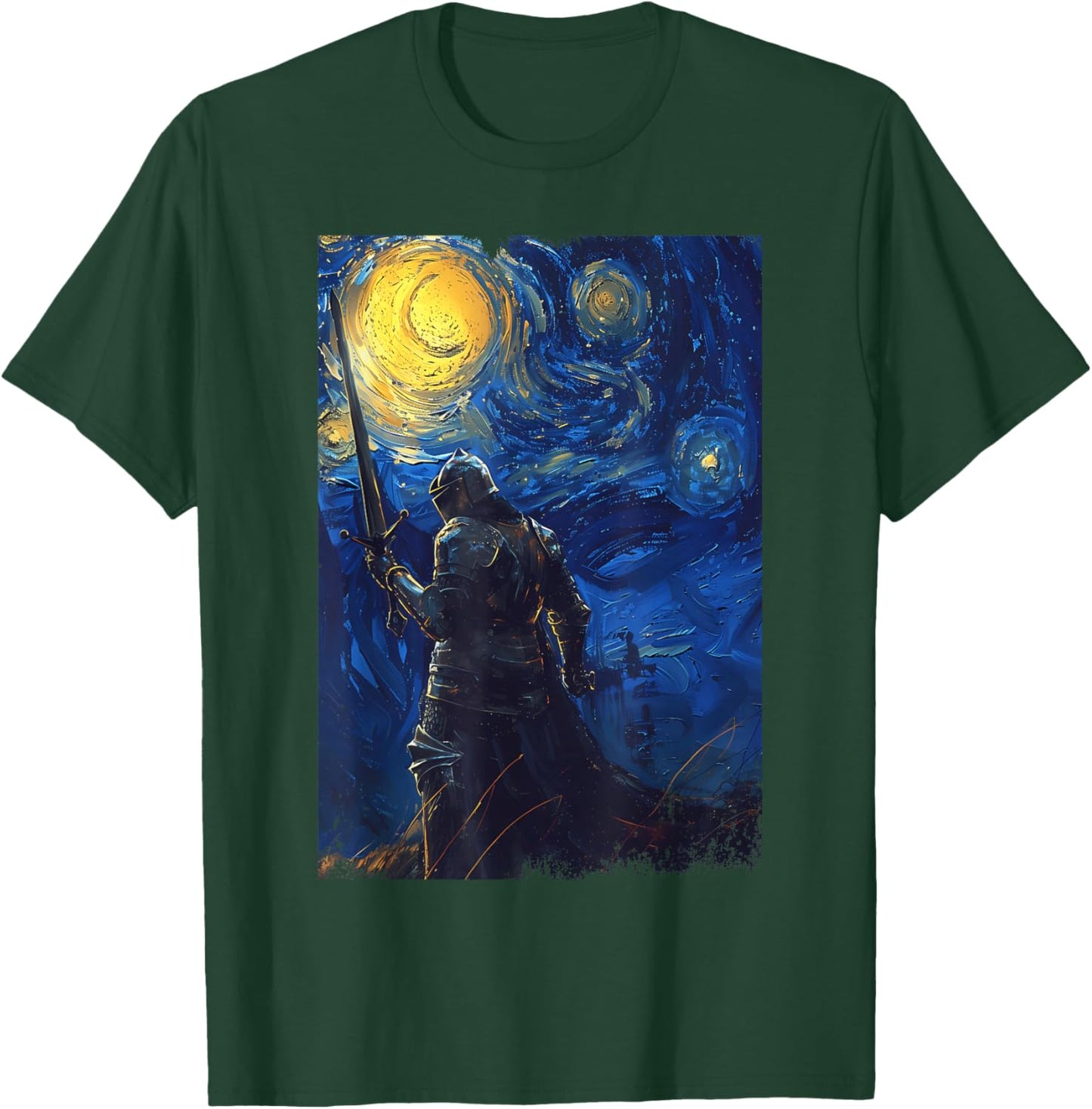Starry-Nights Crusader Knights Templar T-Shirt - T-Shirt | Forest