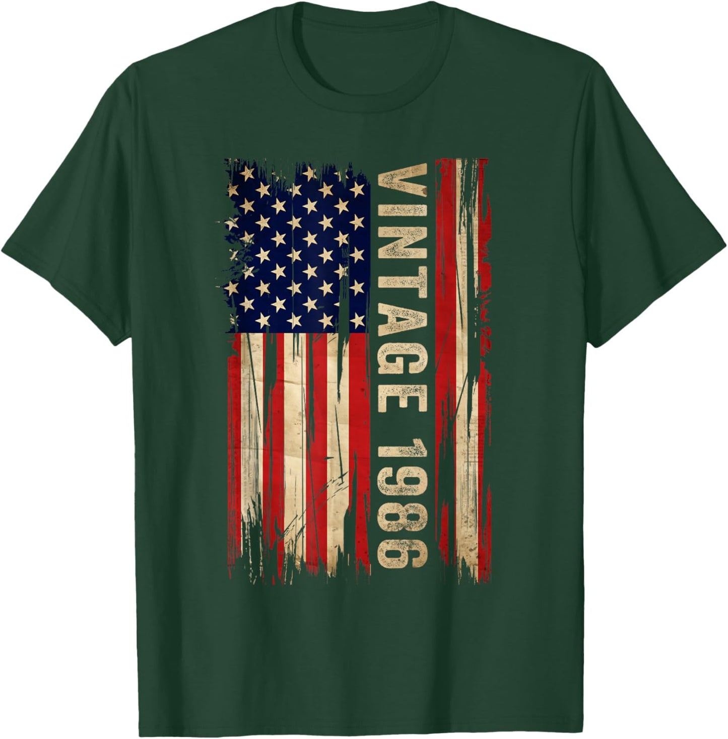 40 Years Old Gifts Vintage 1986 40th Birthday American Flag T-Shirt - T-Shirt | Forest