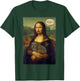 Mona Lisa Holding Rock Hyrax Awawa Funny Art Portrait T-Shirt - T-Shirt | Forest