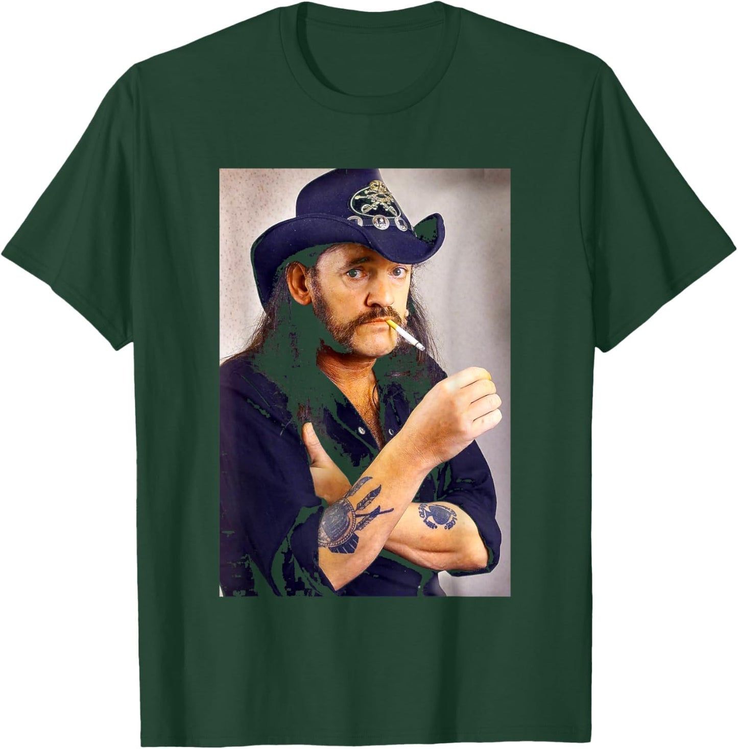 Motorhead Lemmy Kilmister Portrait Ace of Spades T-Shirt - T-Shirt | Forest