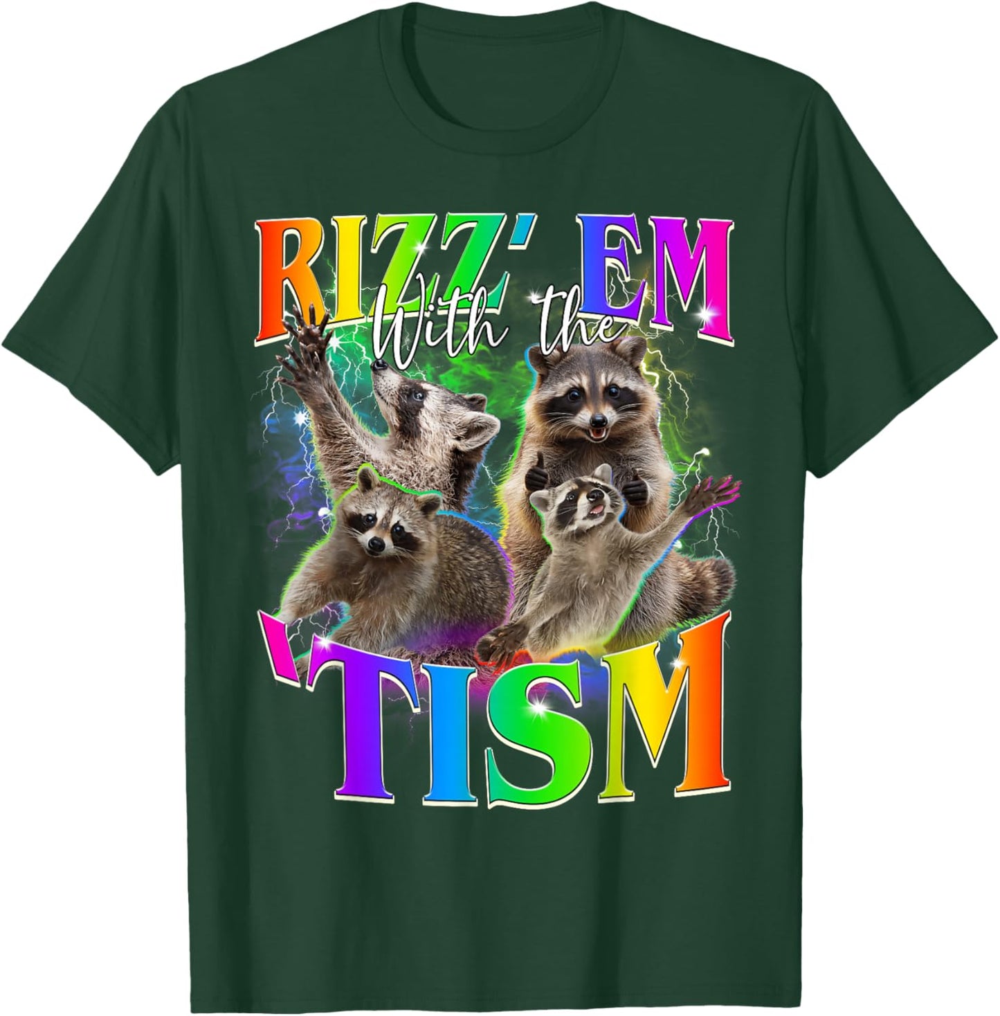 Autistic Opposum Autism Meme Funny Rizz Em with The Tism T-Shirt - T-Shirt | Forest