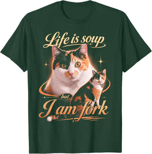 Funny Calico Cat Meme Animal Humor T-Shirt - T-Shirt | Forest