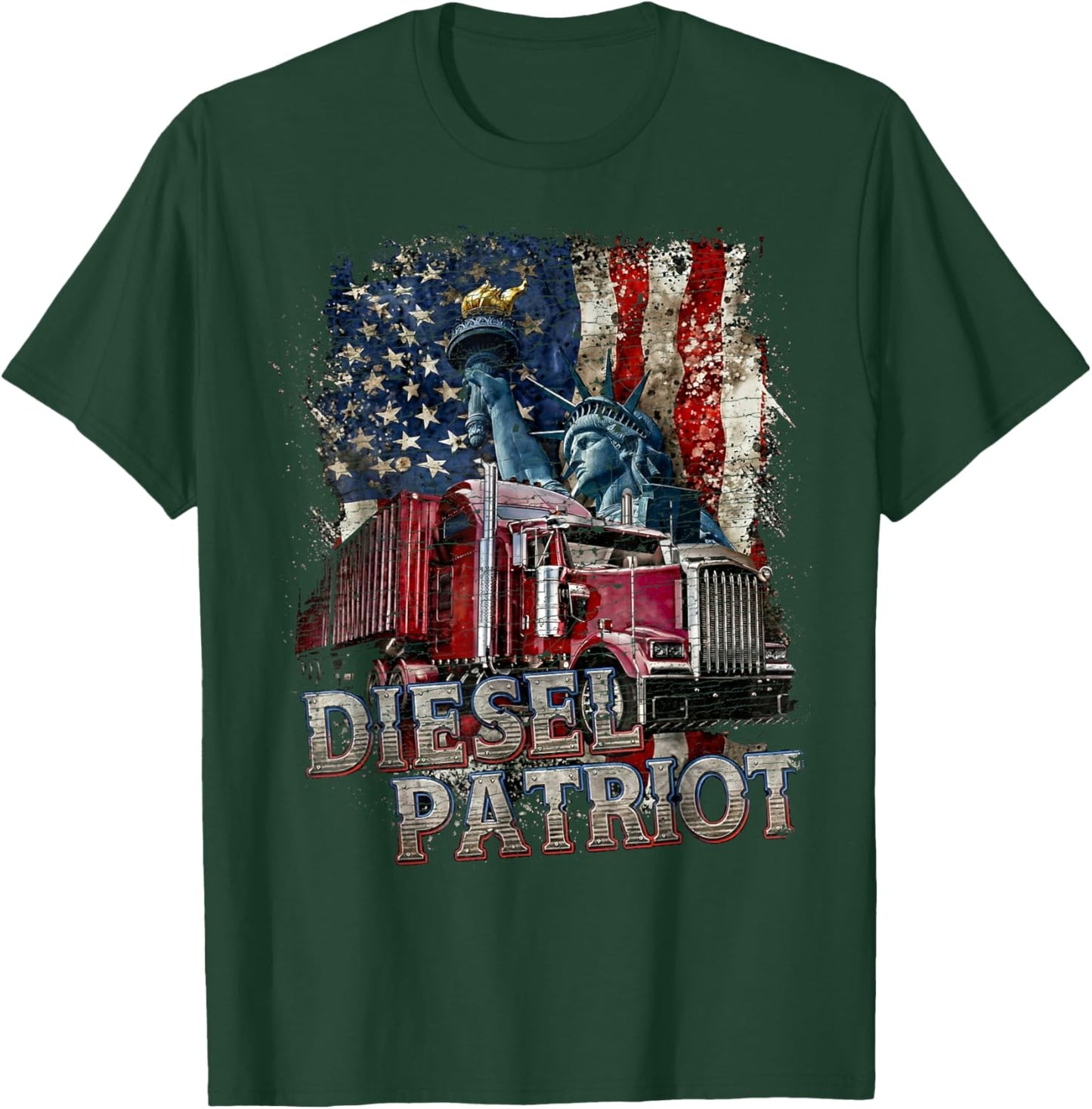Semi Truck Driver Trucking T-Shirt - T-Shirt | Forest
