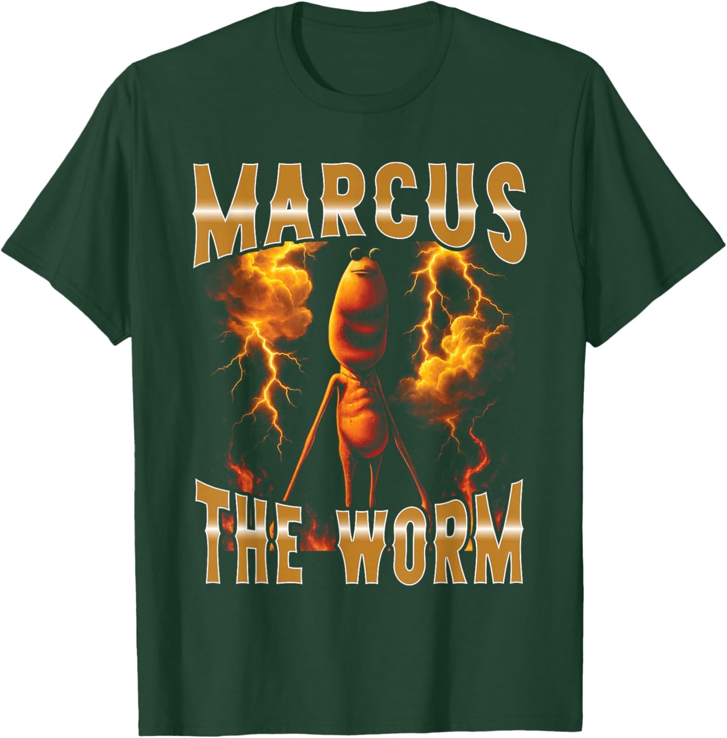 Marcus Worm Meme Humor Playful Retro Vibe Funny People T-Shirt - T-Shirt | Forest
