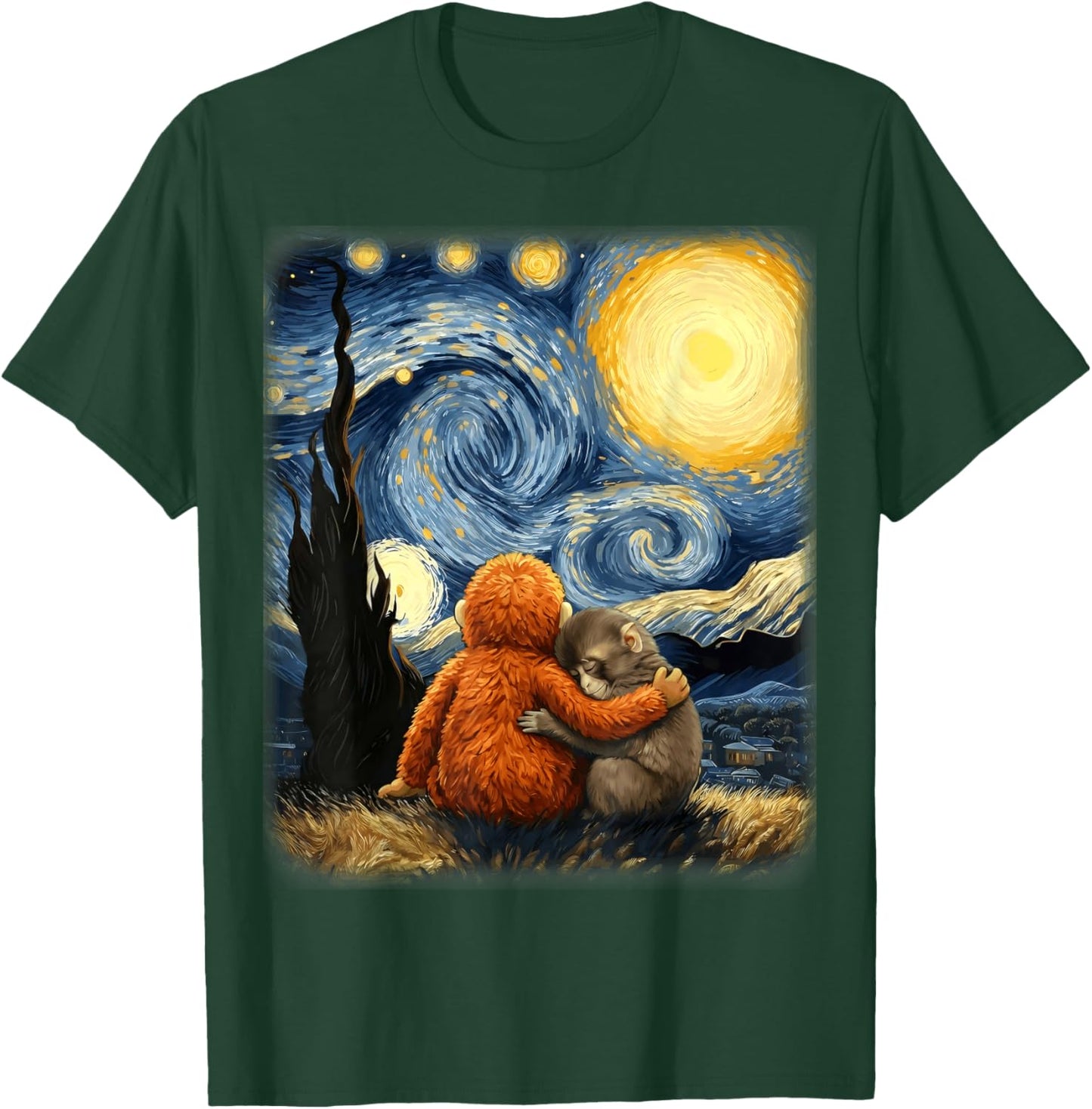 Punch-kun Panchi Kun Viral Video Van Gogh Monkey Punch T-Shirt - T-Shirt | Forest
