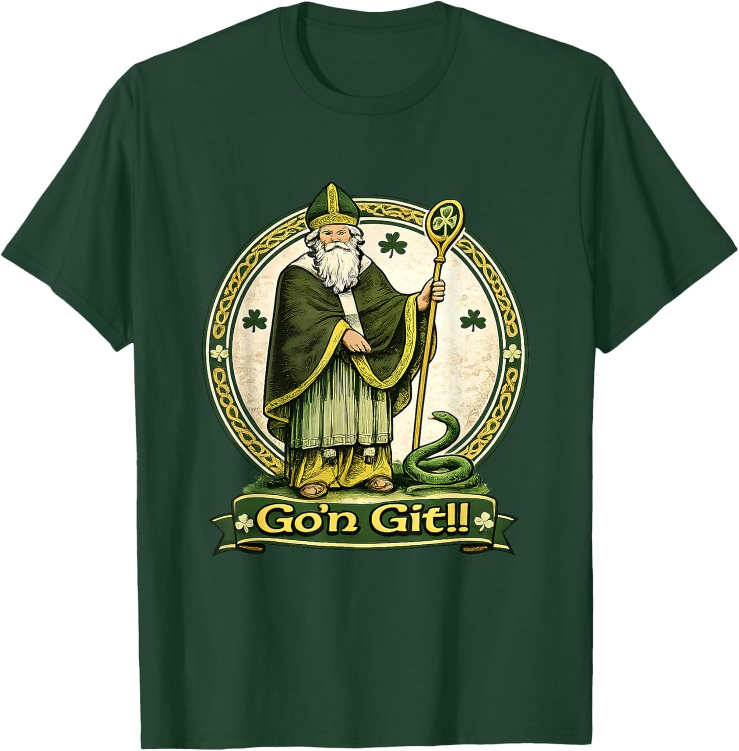 Go'n Git St Patrick's Day Irish Holiday Lucky Shamrock T-Shirt - T-Shirt | Forest