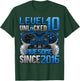 Level 10 Unlocked 10 Year Old Gifts Boys 10th Birthday Boy T-Shirt - T-Shirt | Forest