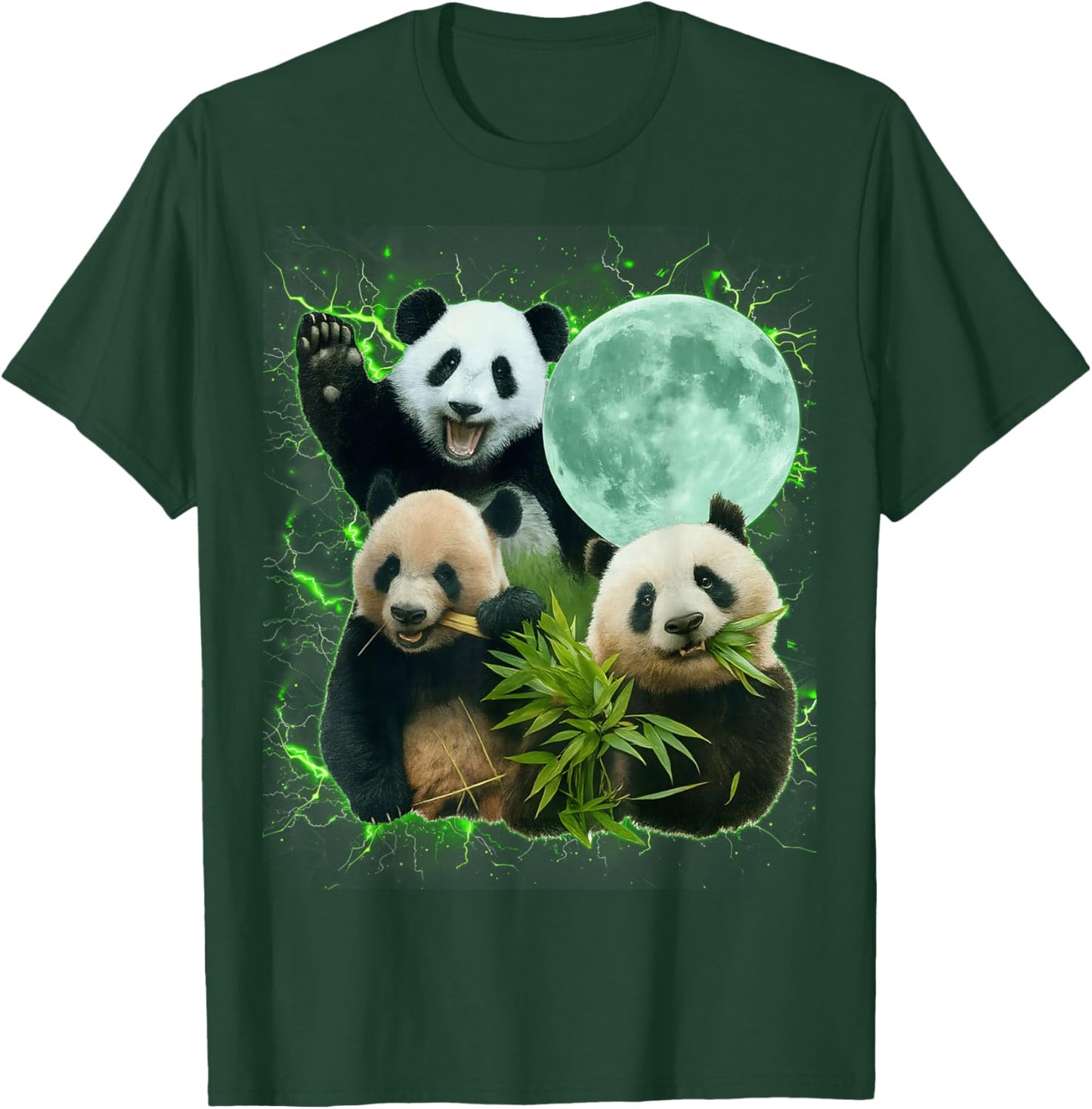 Cute Funny Meme Panda Eating Bamboo Men Women Kid T-Shirt - T-Shirt | Forest