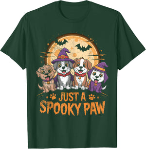 Funny Halloween Dog Ghost Costume Puppy Just A Spooky Paw T-Shirt - T-Shirt | Forest