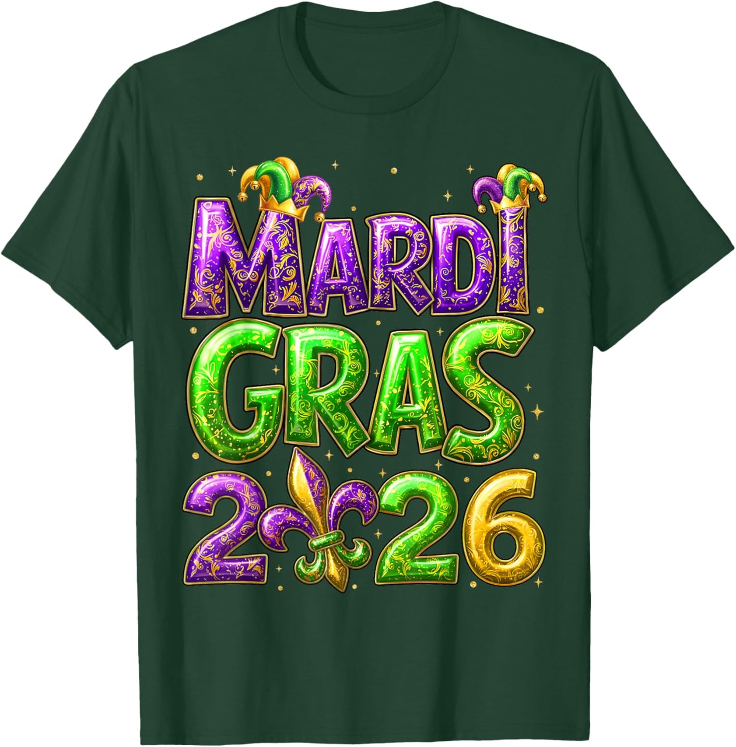 Mardi Gras 2026 Family Matching Costume PJs Women Kid Men T-Shirt - T-Shirt | Forest