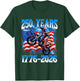 250 Years 1776 2026 250th Dirt Bike American Flag 4th July T-Shirt - T-Shirt | Forest