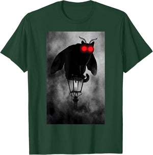 Mothman Cat Cryptid Mashup Red Eyes Gothic Folklore T-Shirt - T-Shirt | Forest