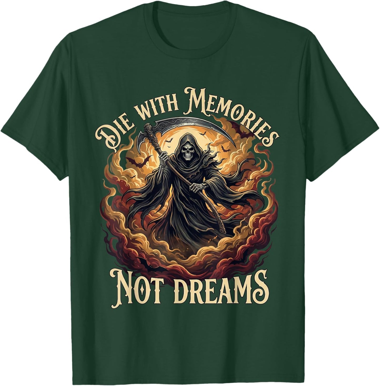 Die with Memories Not Dreams Skeleton T-Shirt - T-Shirt | Forest