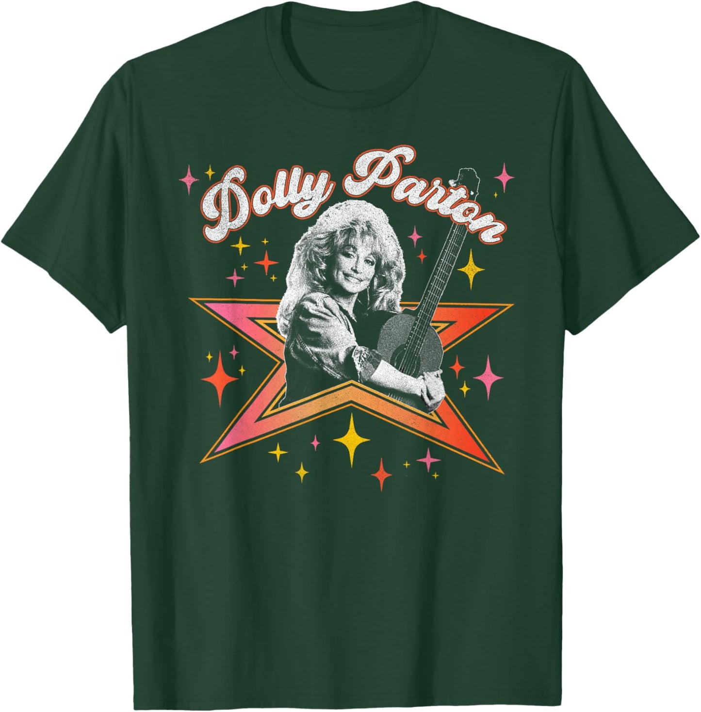 Dolly Parton Black & White Portrait Glimmering and Sparkling T-Shirt - T-Shirt | Forest