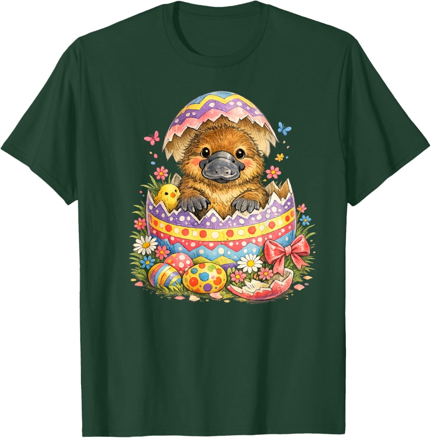 Platypus Easter Egg Hatched | Cute Duckbill Spring Surprise T-Shirt - T-Shirt | Forest