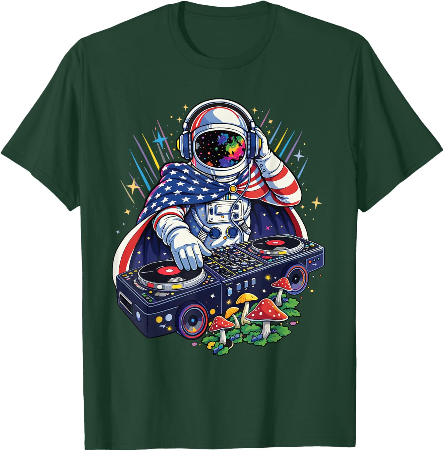 Funny EDC Rave Party Graphic Outfits Clothing Electric Disco T-Shirt - T-Shirt | Forest