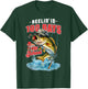 Reelin’ in 100 Days of School Camo Bass Fishing Teacher Boys T-Shirt - T-Shirt | Forest