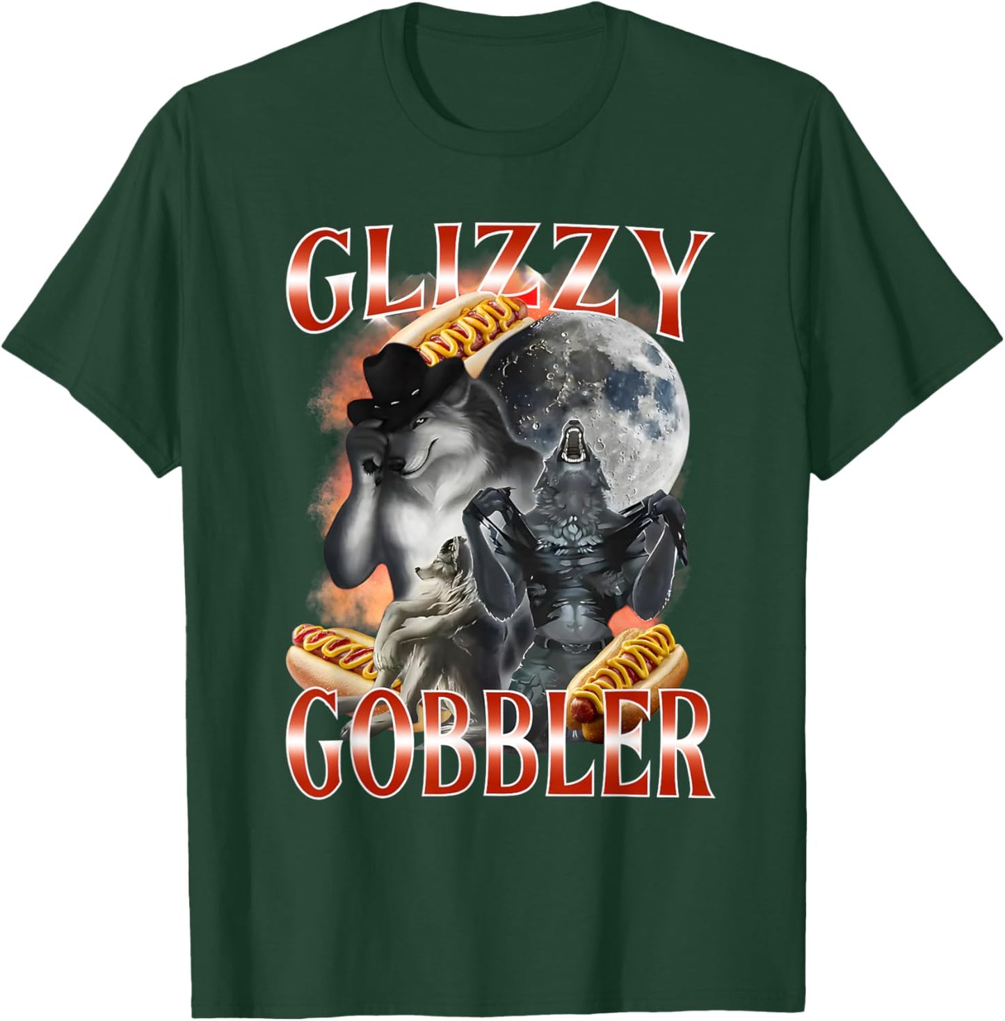Funny Glizzy Gobbler Meme Hilarious Hot Dog Glizzy Lovers T-Shirt - T-Shirt | Forest