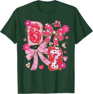Coquette Six Seven Funny 67 Meme 6 7 Valentine Women Girls T-Shirt - T-Shirt | Forest
