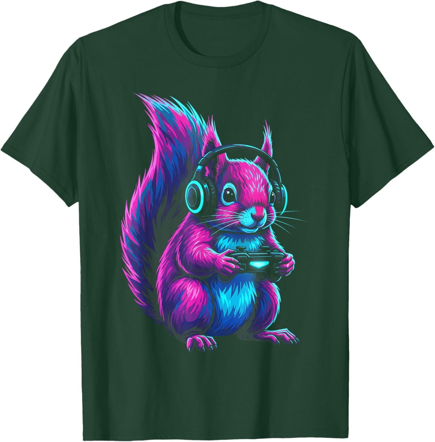 Squirrel Funny Video Games Squirrel T-Shirt - T-Shirt | Forest