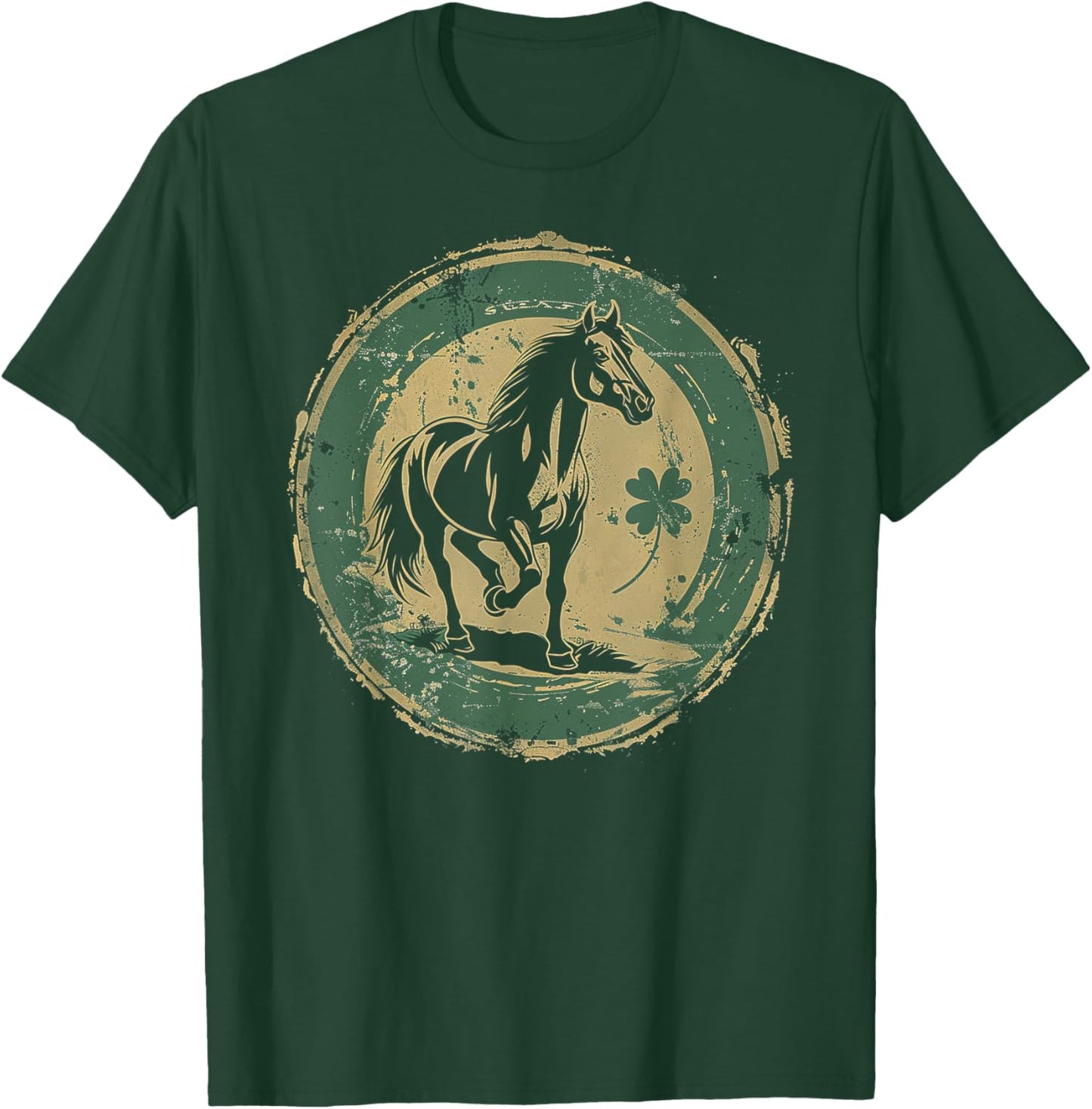 Horse - Saint Paddys Shamrock St. Patrick's Day T-Shirt - T-Shirt | Forest