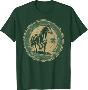 Horse - Saint Paddys Shamrock St. Patrick's Day T-Shirt - T-Shirt | Forest