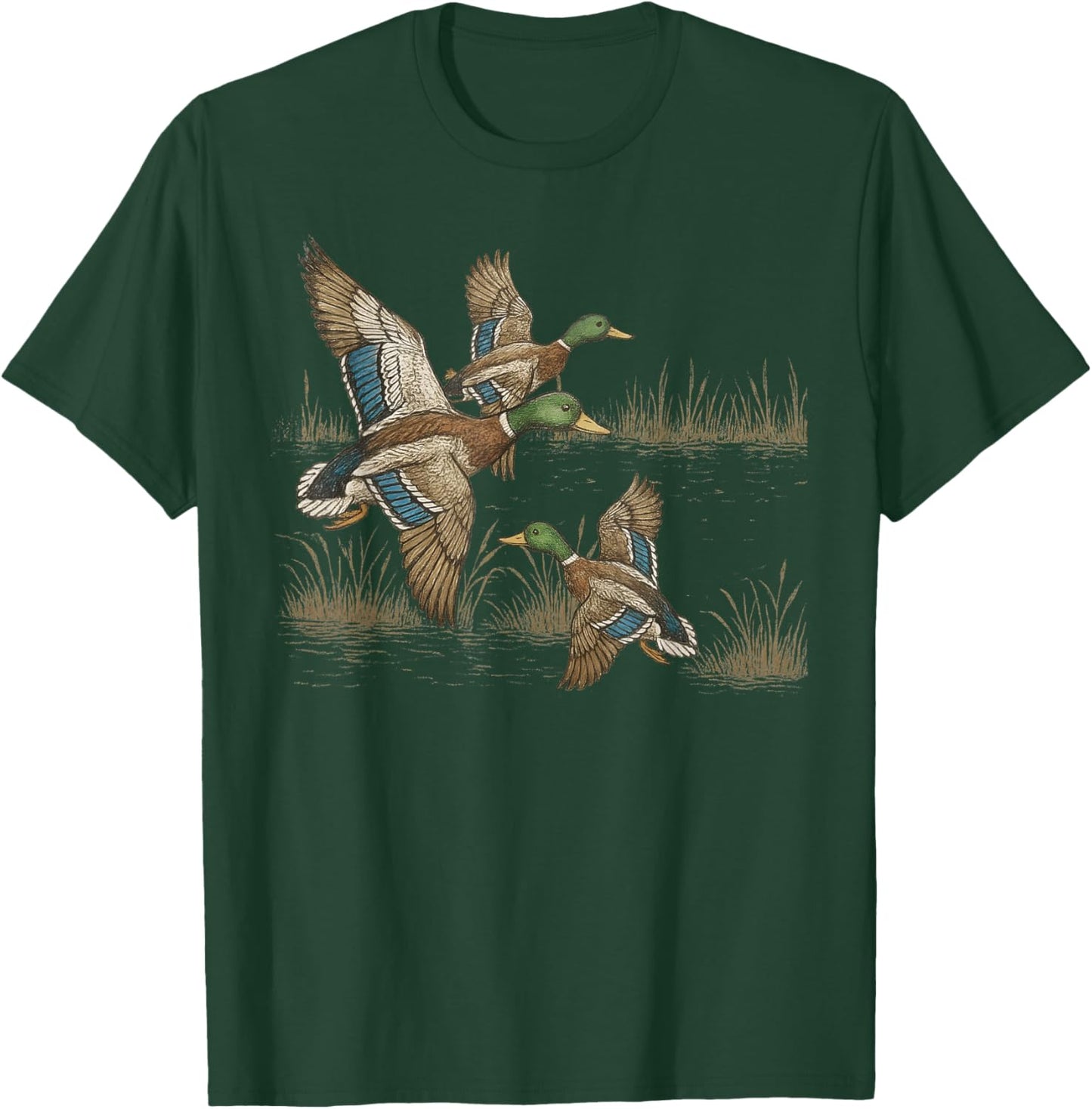 Retro Duck Nature 90s Vintage Wildlife Mallard T-Shirt - T-Shirt | Forest