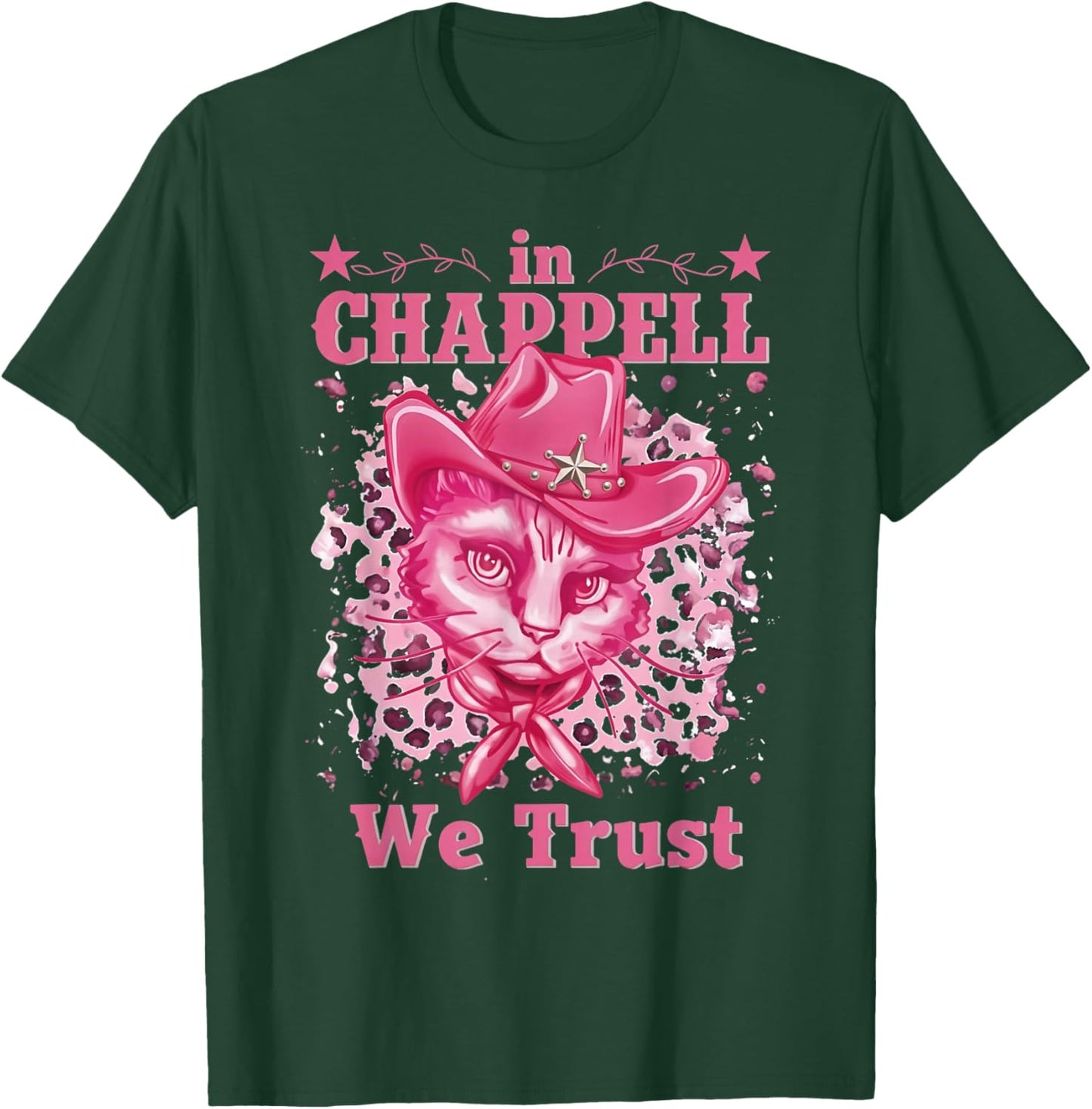 Cute in Chappell We Trust Name Retro Cat Gift Women T-Shirt - T-Shirt | Forest