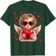 Vintage Cupid Blowing Bubble Gum Heart Sunglasses Valentines T-Shirt - T-Shirt | Forest