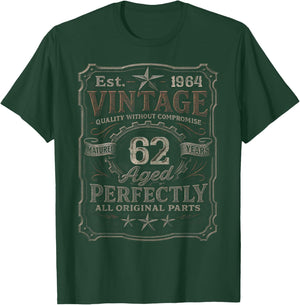 Vintage 1964 Limited Edition Shirt 62 Year Old 62nd Birthday T-Shirt - T-Shirt | Forest