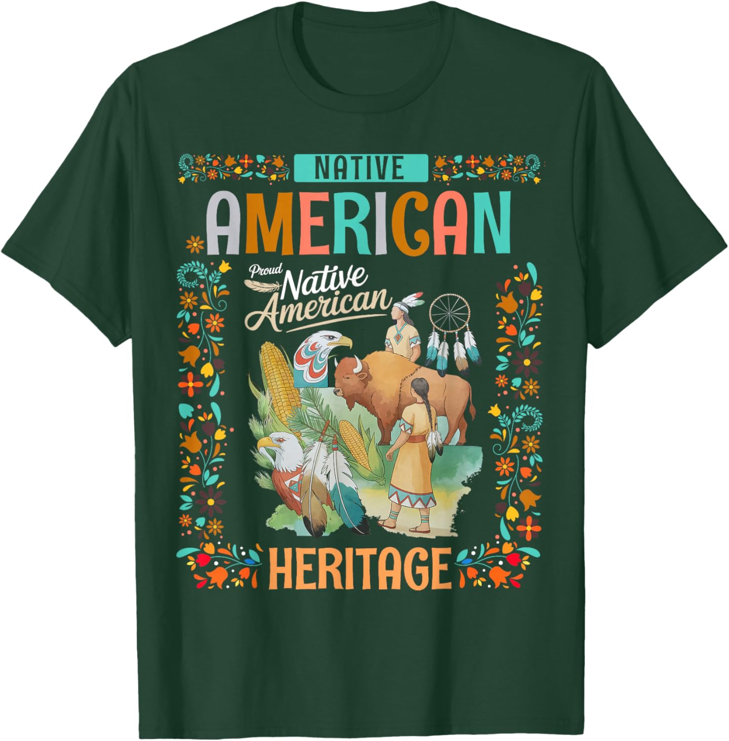 Indigenous Peoples Women Idea Native American Heritage Month T-Shirt - T-Shirt | Forest