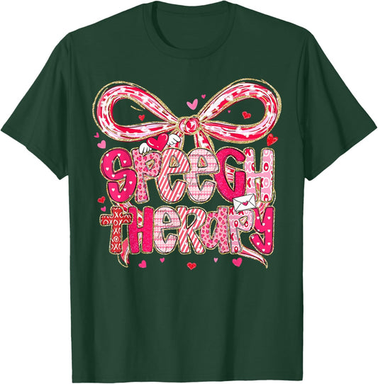 Speech Language Pathologist Valentines Day SLP Therapy T-Shirt - T-Shirt | Forest