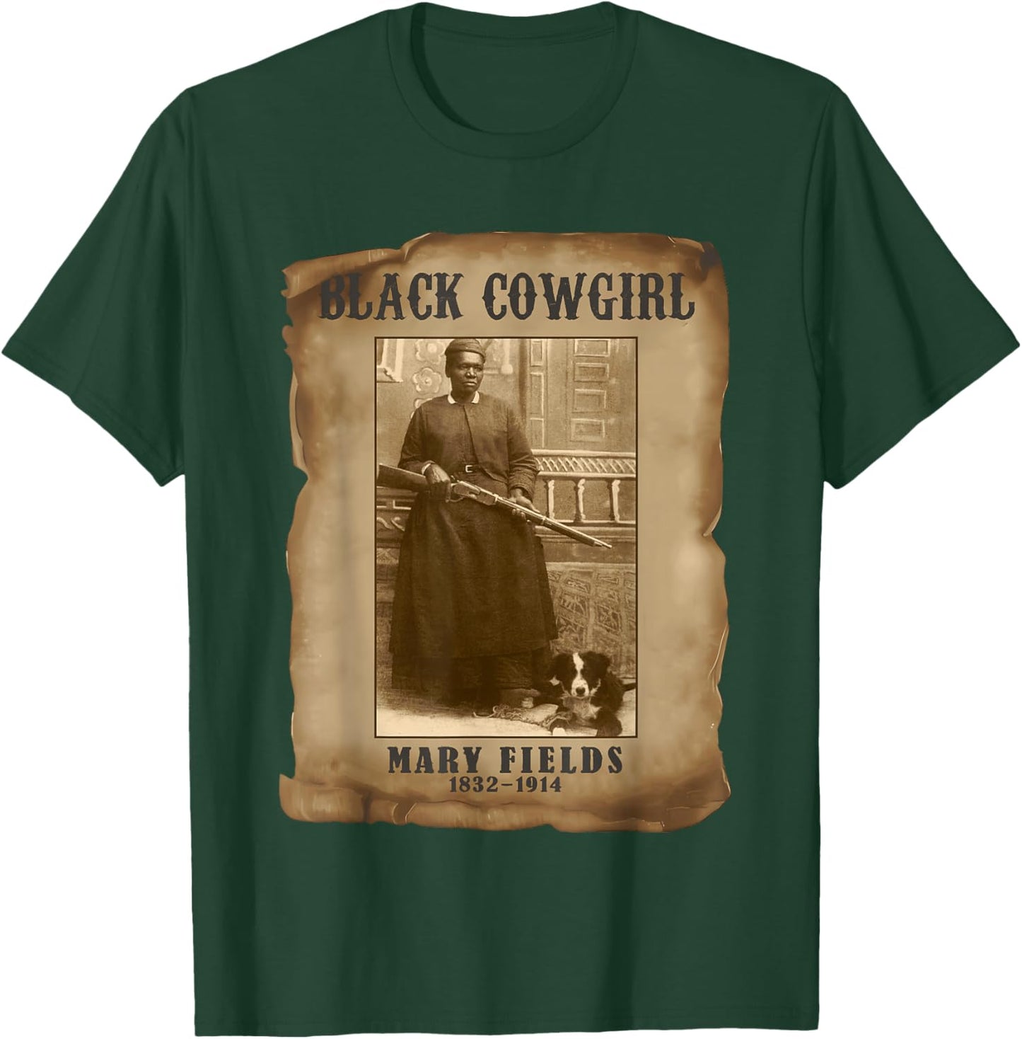 Black Cowgirl Mary Fields Western Cowboy Black History T-Shirt - T-Shirt | Forest