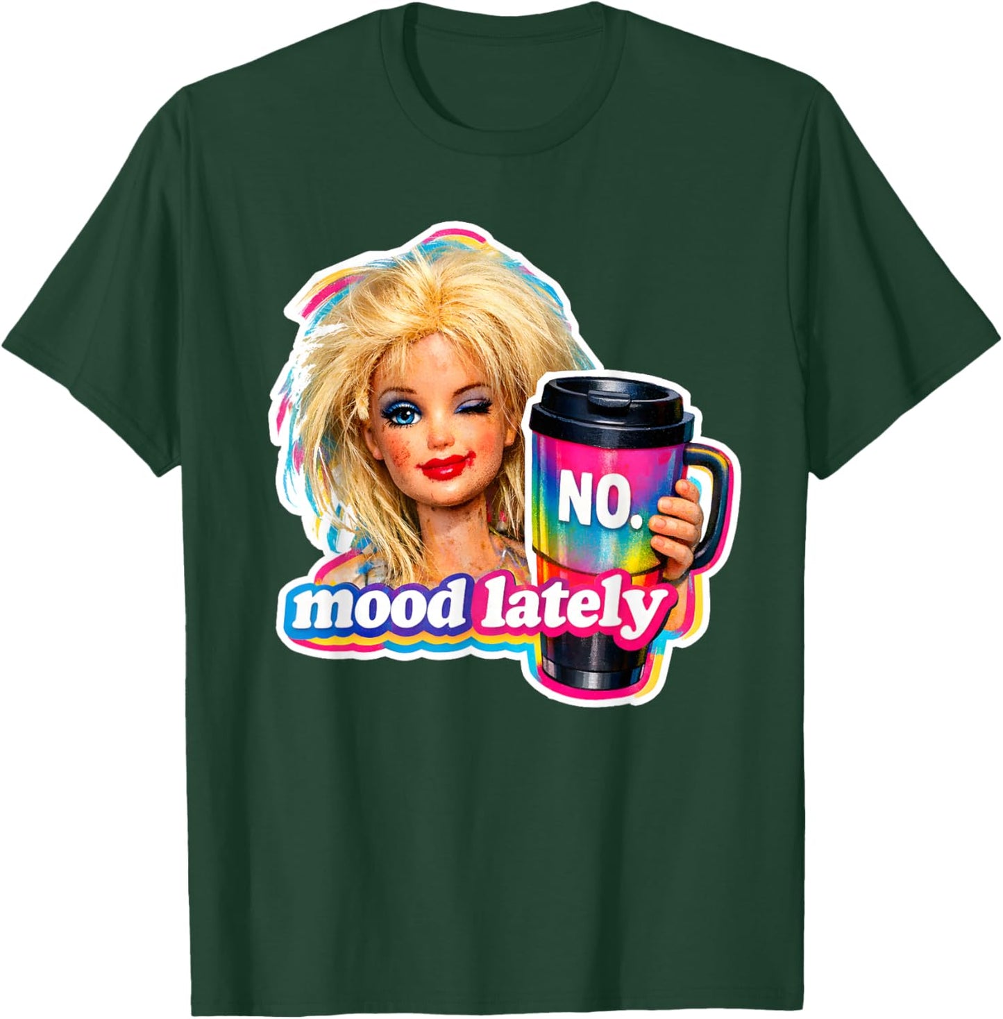 Retro Doll Face Meme Dolls Plastic Digusting Doll Face Meme T-Shirt - T-Shirt | Forest
