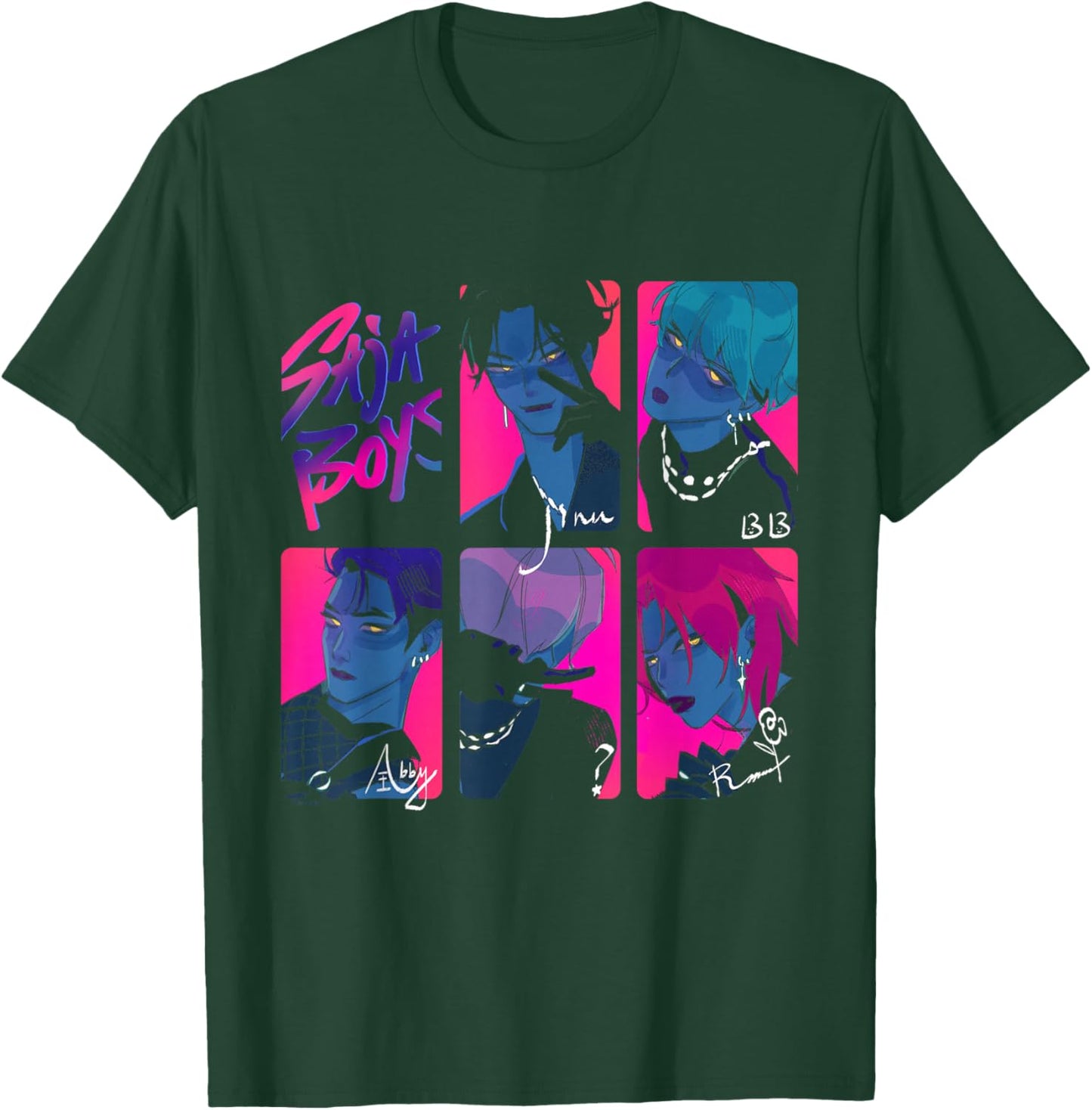 Kpop Demon Hunters Saja Boys Photocards Officially Licensed T-Shirt - T-Shirt | Forest