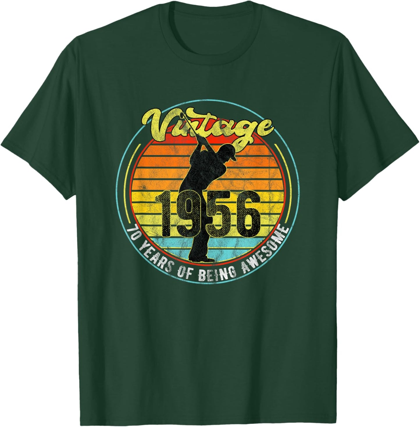 70 Year Old Vintage Golf Golfer 1956 70th Birthday T-Shirt - T-Shirt | Forest