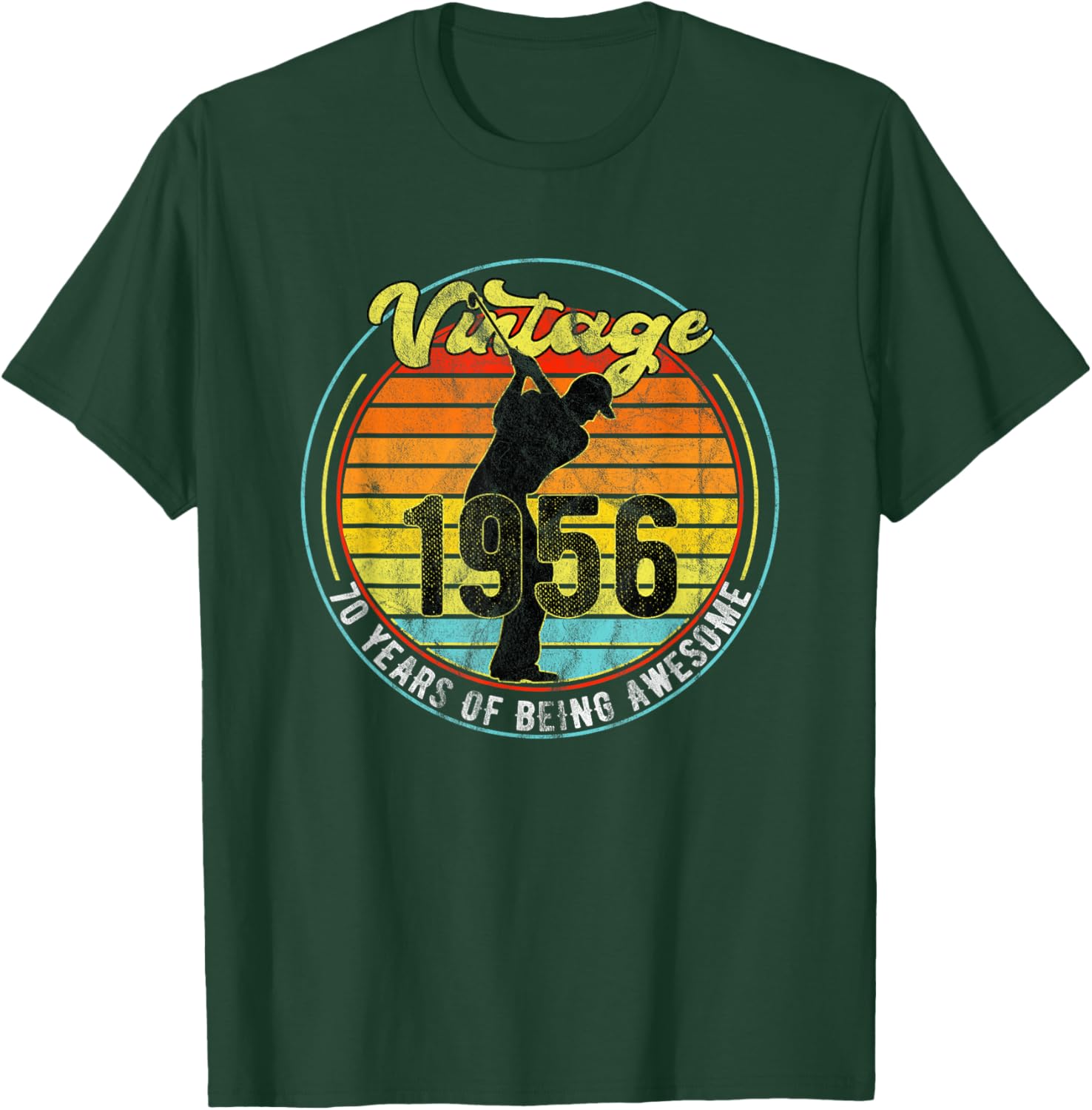 70 Year Old Vintage Golf Golfer 1956 70th Birthday T-Shirt - T-Shirt | Forest